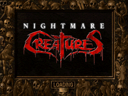 Nightmare Creatures title card for PlayStation 1 (PS1) retro video game