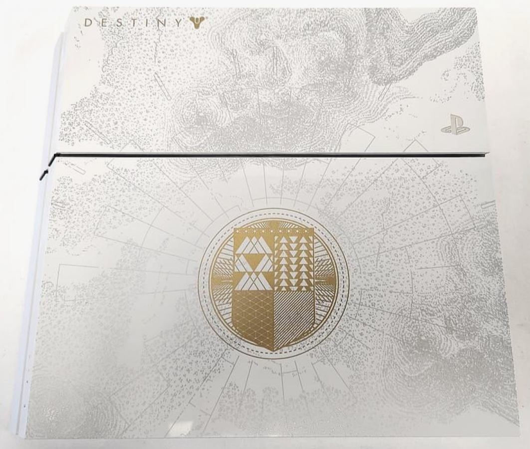 PlayStation 4 PS4 Destiny The Taken King Limited Edition console featuring custom Destiny artwork 1TB storage Blu ray gaming HDR support Wi Fi connectivity wireless DualShock 4 controller compatibility exclusive limited edition Sony hardware collectible gaming appeal
