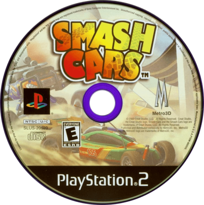 Smash Cars – PlayStation 2 (PS2) video game disc, arcade-style racing game.