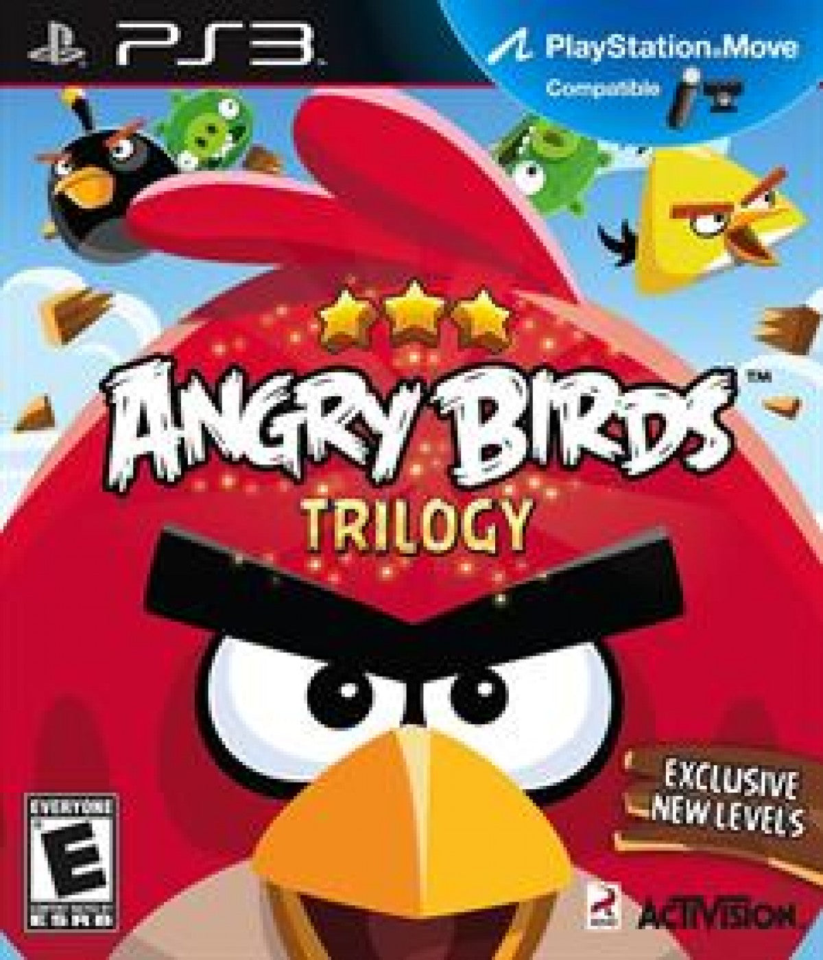 Angry Birds Trilogy PlayStation 3 PS3 for puzzle video game fans featuring Angry Birds gameplay physics based challenges slingshot mechanics destructible structures colorful levels strategic aiming and classic bird launching action across multiple Angry Birds games collectible Sony PlayStation gaming appeal front