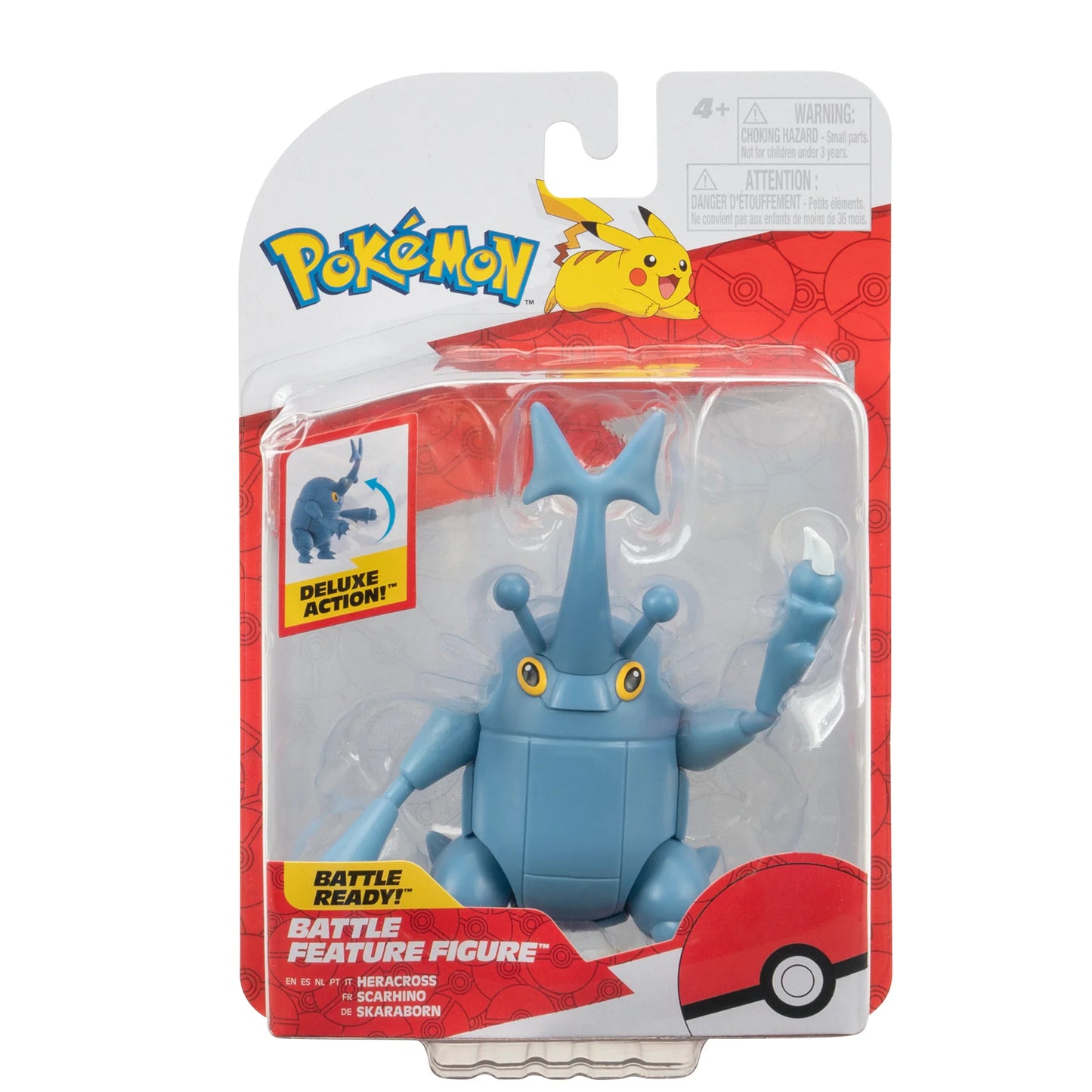 Pokemon Battle Figure Heracross collectible Pokémon action figure featuring Heracross bug fighting type detailed sculpt small display toy for fans and collectors