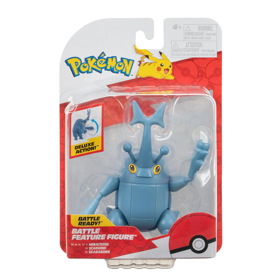 Pokemon Battle Figure Heracross collectible Pokémon action figure featuring Heracross bug fighting type detailed sculpt small display toy for fans and collectors