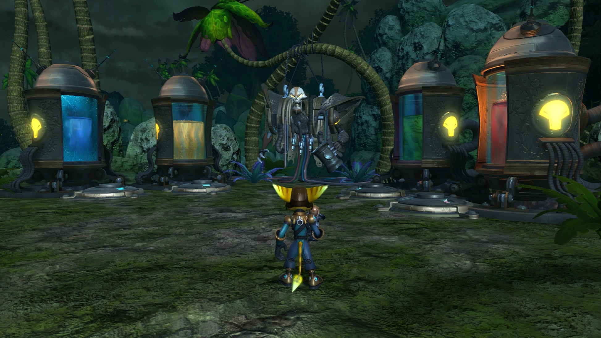 Ratchet and Clank Quest for Booty PS3 game featuring action platforming gameplay, space adventure storytelling, and classic Ratchet and Clank humor gameplay