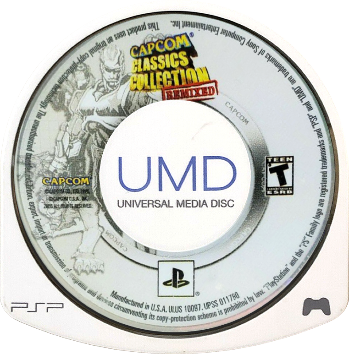 Capcom Classics Collection Remixed retro PSP video game Capcom Classics Collection Remixed arcade compilation classic Capcom retro gaming fighting shooter platform action titles handheld release UMD