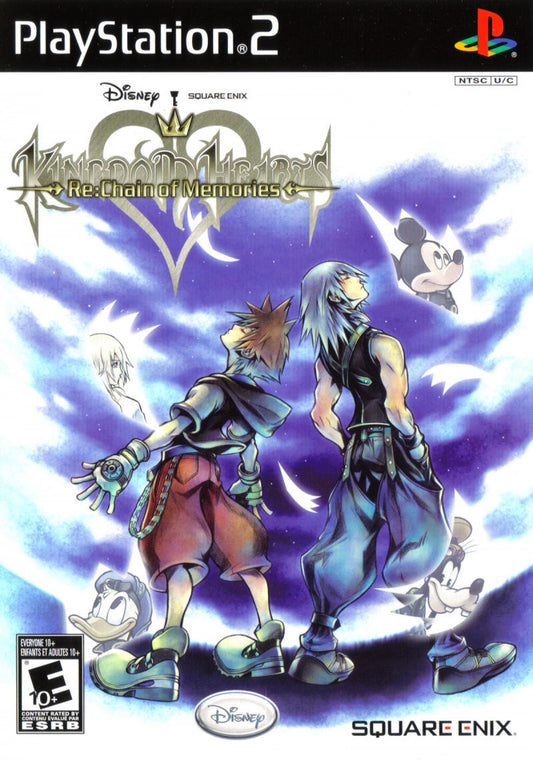 Kingdom Hearts Re Chain of Memories retro PlayStation 2 video game Kingdom Hearts action RPG Disney Final Fantasy card based combat adventure storytelling console title PlayStation 2 release cover art