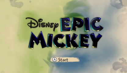 Disney Epic Mickey title screen for Nintendo Wii (Wii) video game