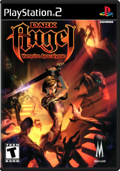 Dark Angel Vampire Apocalypse PS2 PlayStation 2 action RPG hack and slash vampire combat dark fantasy gothic horror gameplay retro video game cover art