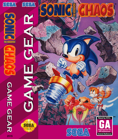 Sonic The HedgeHog: Chaos cover art for Sega Game Gear (GG) video game
