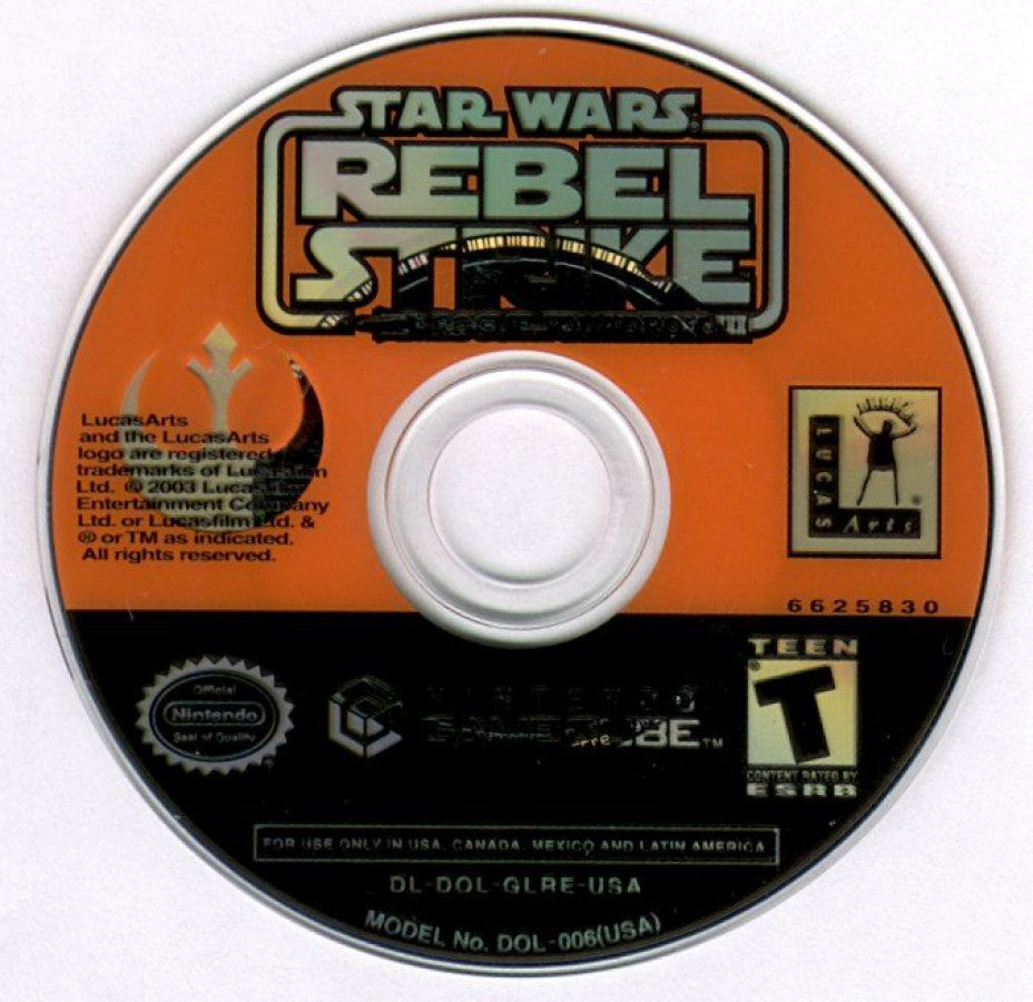 Star Wars: Rebel Strike: Rogue Squadron III disc for Nintendo GameCube (GC) space combat action video game