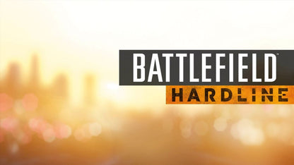 Battlefield Hardline title screen for PlayStation 4 (PS4) first-person cops vs criminals action shooter video game