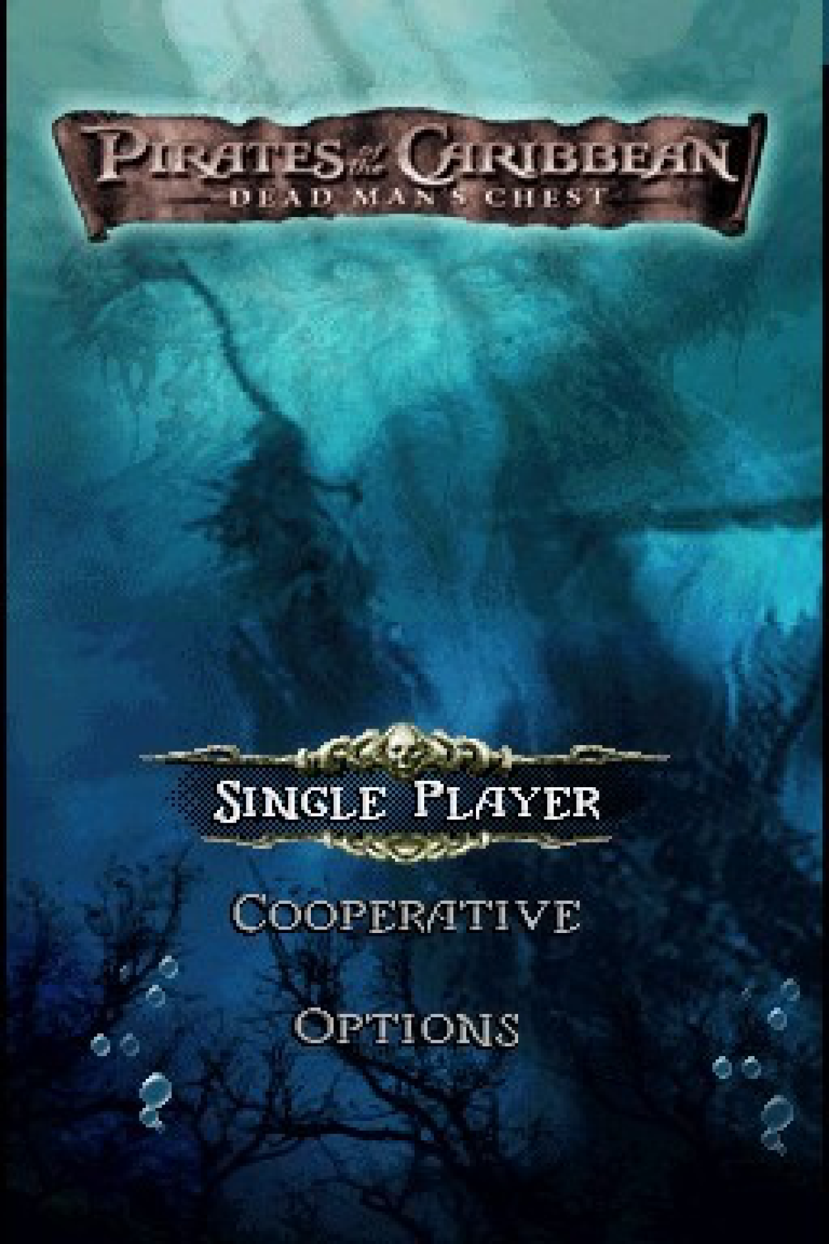 Pirates of the Caribbean Dead Man's Chest Nintendo DS DS video game featuring pirate action adventure gameplay Captain Jack Sparrow ocean exploration sword fighting ship battles treasure hunting enemy encounters island missions swashbuckling combat movie inspired storyline and classic Nintendo DS handheld adventure retro video game collection collectible gaming appeal gameplay