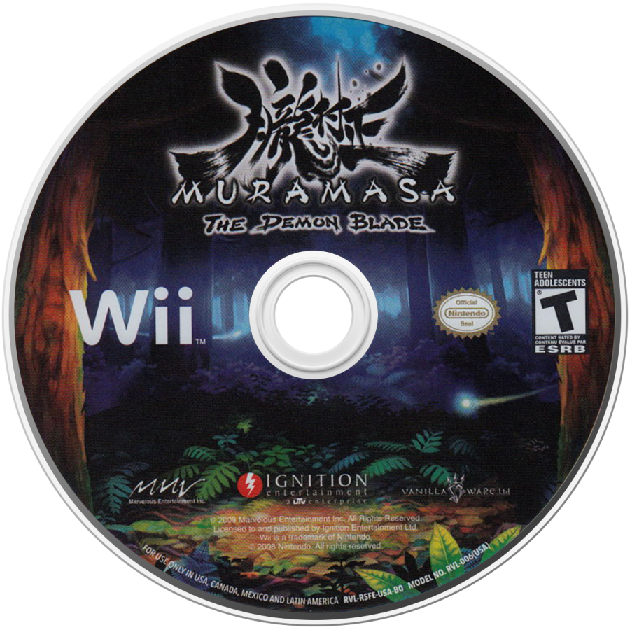 Muramasa: The Demon Blade – Nintendo Wii (Wii) action role-playing hack and slash video game disc