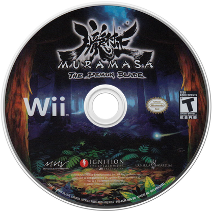 Muramasa: The Demon Blade – Nintendo Wii (Wii) action role-playing hack and slash video game disc