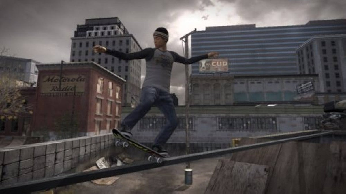Tony Hawk’s Proving Ground gameplay for Nintendo Wii (Wii) featuring customizable skaters, motion‑controlled tricks, and career progression across diverse skate parks.