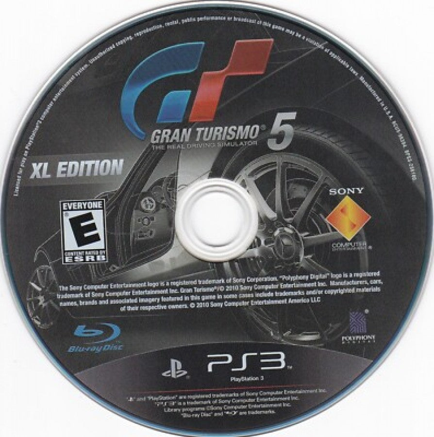 Gran Turismo 5 [XL Edition] disc for PlayStation 3 (PS3) video game