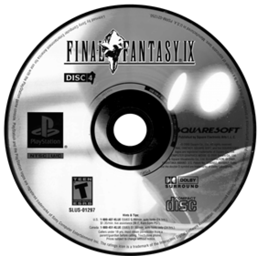 Final Fantasy IX Disc 4 for PlayStation 1 PS1 retro video game