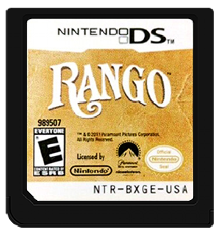 Rango: The Video Game cartridge for Nintendo DS (DS) animated movie-based action adventure video game