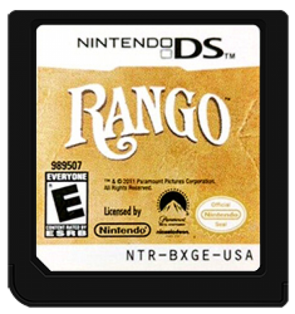 Rango: The Video Game cartridge for Nintendo DS (DS) animated movie-based action adventure video game