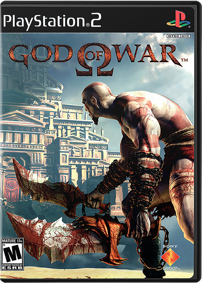 God of War – PlayStation 2 (PS2) action-adventure hack and slash video game cover art