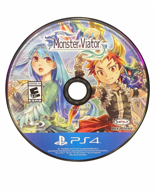Monster Viator for PlayStation 4 Japanese role playing game featuring monster capturing turn based battles pixel art visuals and fantasy adventure gameplay disc