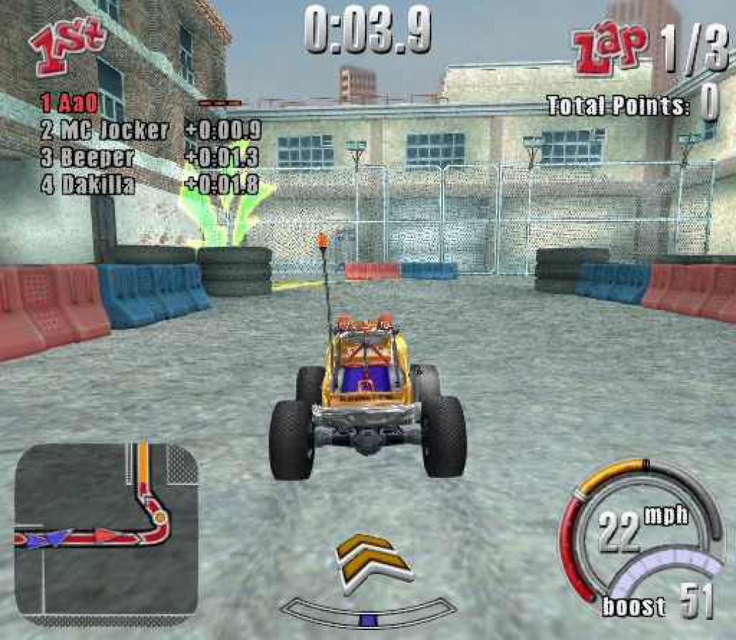 Smash Cars – PlayStation 2 (PS2) video game gameplay, arcade-style racing game.