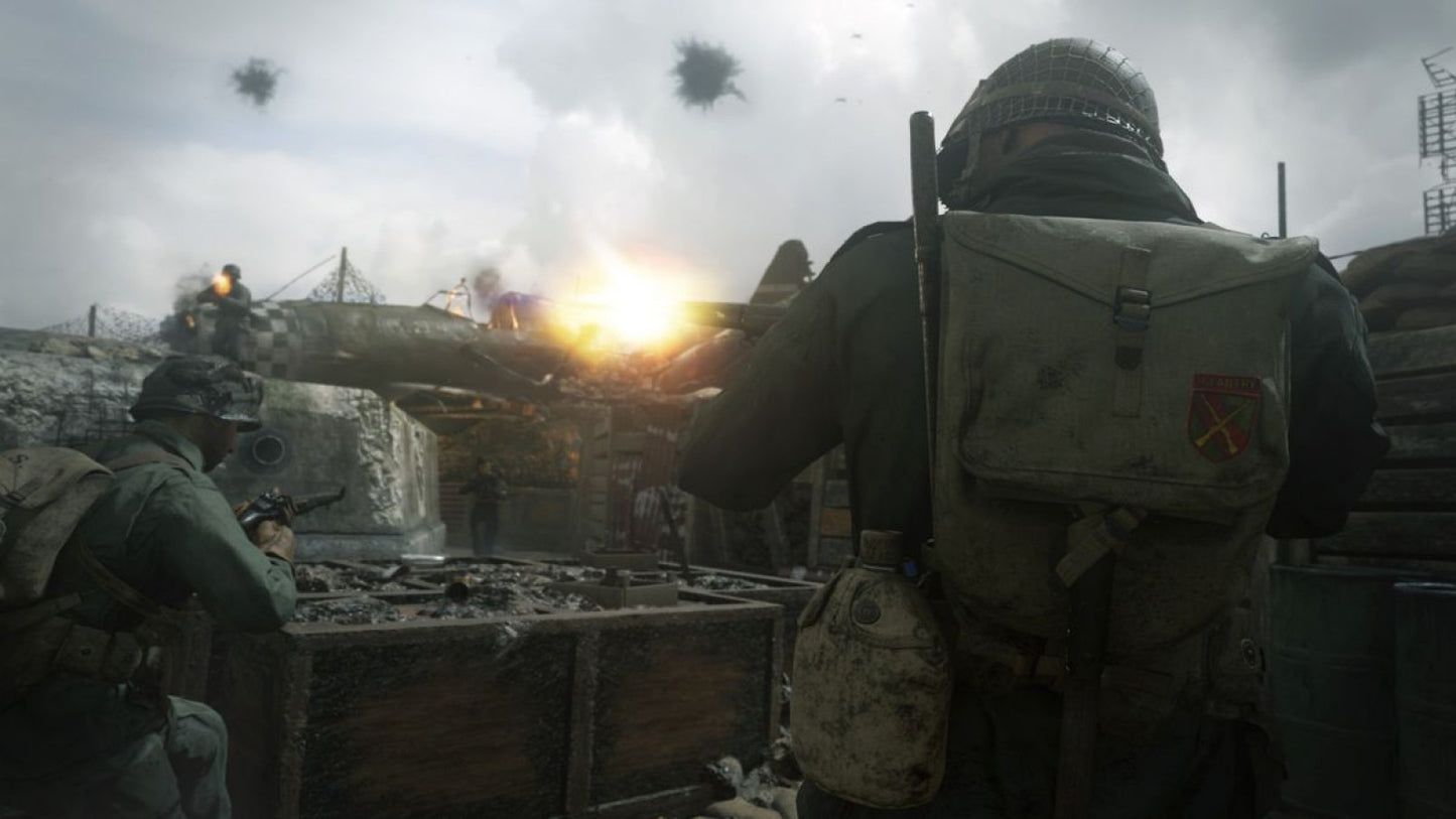 Call of Duty: WWII gameplay for PlayStation 4 (PS4) first-person shooter video game