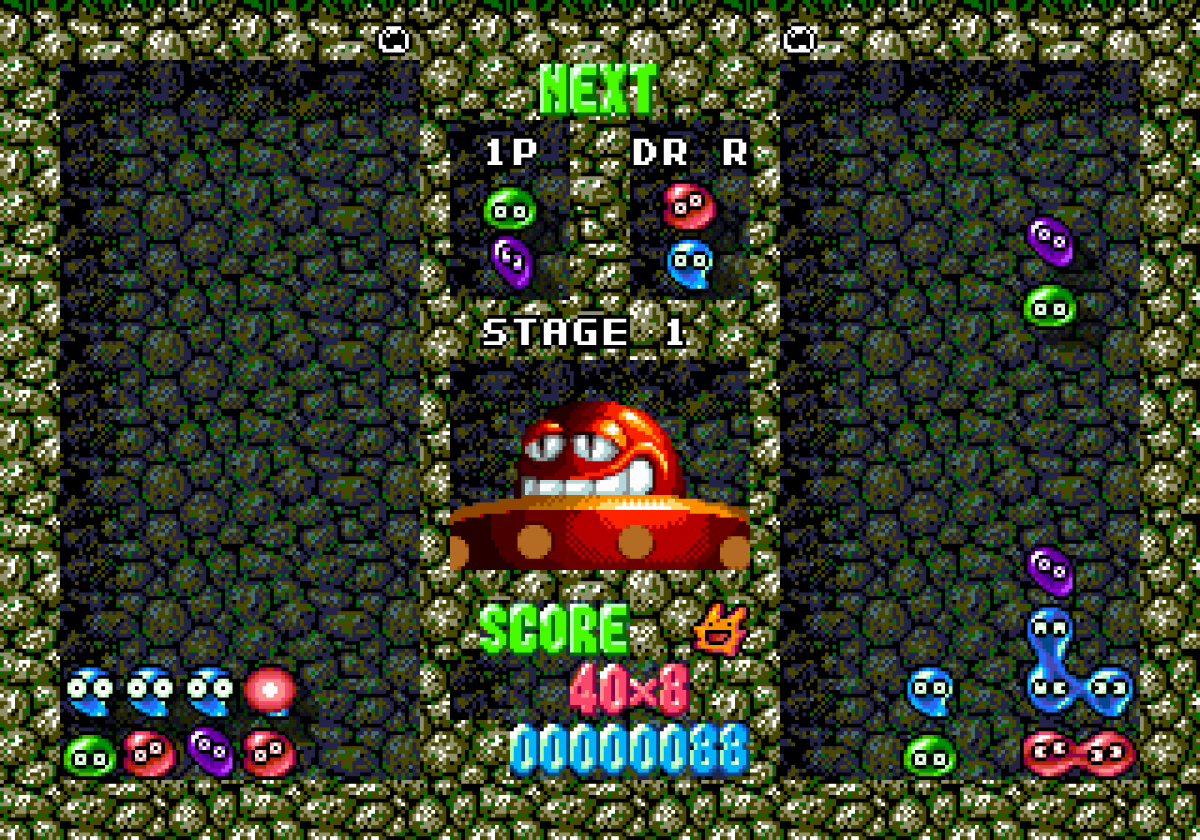 Dr Robotniks Mean Bean Machine Sega Genesis retro video game puzzle game gameplay (1993)