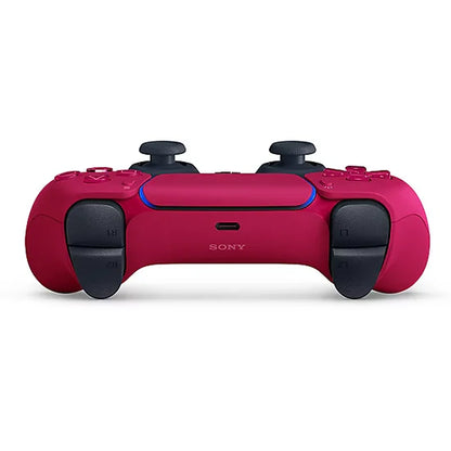 DualSense Wireless Controller Cosmic Red PlayStation 5 wireless controller in Cosmic Red color featuring adaptive triggers haptic feedback built in microphone USB C rechargeable gamepad