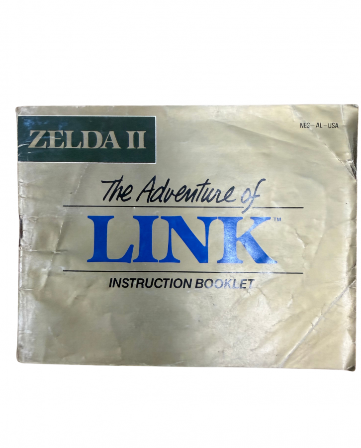 Zelda II The Adventure of Link Nintendo Entertainment System NES for retro video game enthusiasts featuring action role playing gameplay side scrolling combat overworld exploration sword fighting magic spells character leveling challenging dungeons classic 8 bit adventure and collectible gaming appeal front of manual