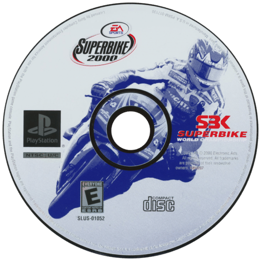 Superbike 2000 disc for PlayStation 1 (PS1) motorcycle racing video game