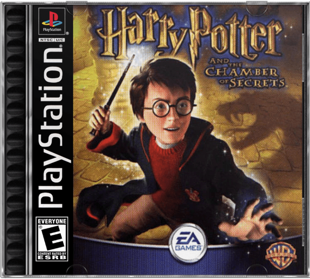 Harry Potter and the Chamber of Secrets cover art for PlayStation 1 (PS1) video game