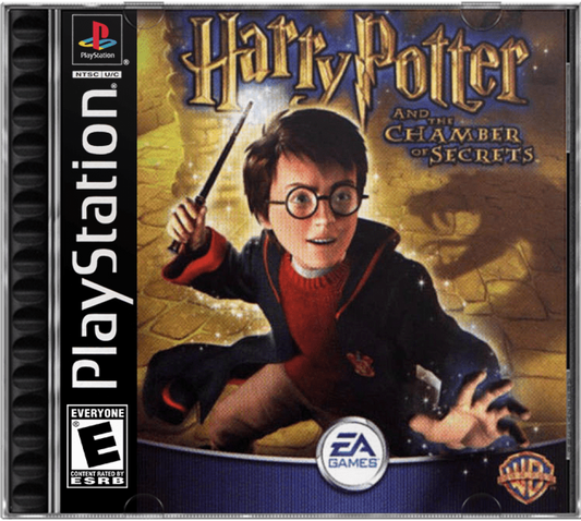 Harry Potter and the Chamber of Secrets cover art for PlayStation 1 (PS1) video game