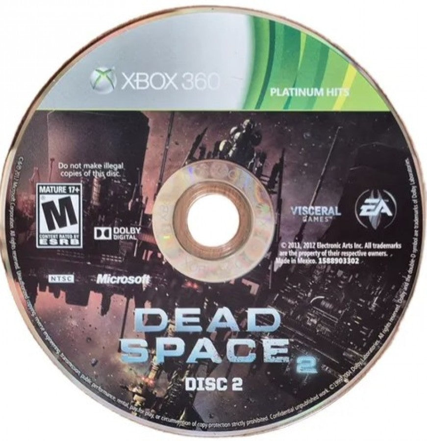 Dead Space 2 [Platinum Hits] disc 2 for Xbox 360 (X360) survival horror video game