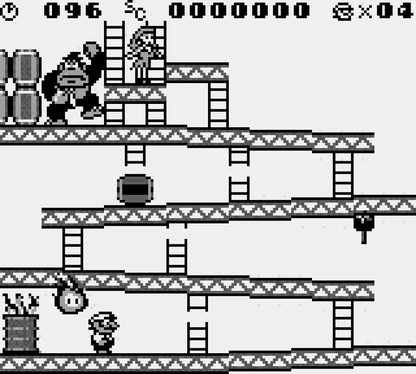Donkey Kong Nintendo Game Boy GB for puzzle platformer retro video game fans featuring Mario adventure challenging platforming creative puzzles barrel dodging classic arcade inspired gameplay memorable boss battles collectible gaming appeal gameplay