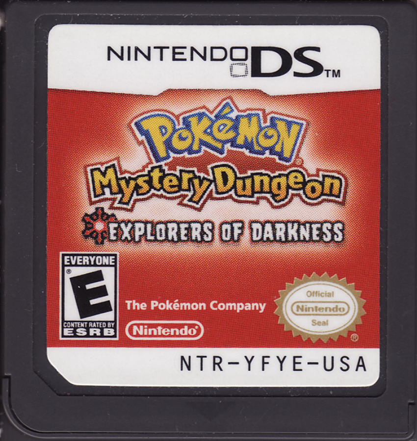 Pokémon Mystery Dungeon: Explorers of Darkness cartridge Nintendo DS (DS) dungeon-crawling RPG adventure video game