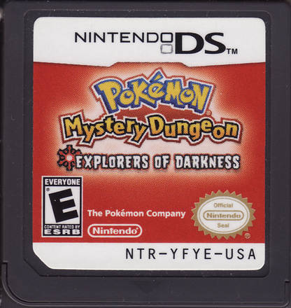 Pokémon Mystery Dungeon: Explorers of Darkness cartridge Nintendo DS (DS) dungeon-crawling RPG adventure video game