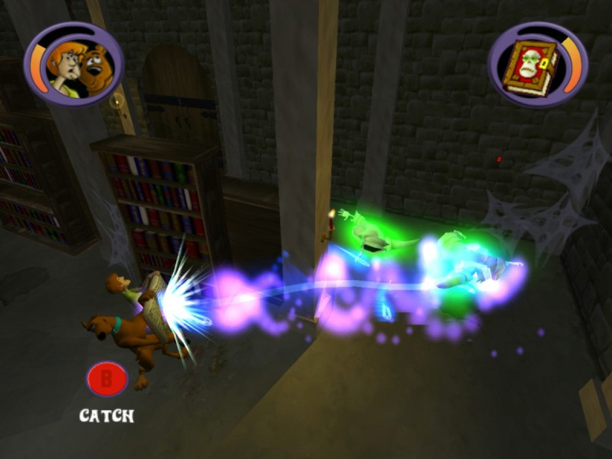 Scooby-Doo Mystery Mayhem GameCube game featuring cartoon-style adventure gameplay with puzzle solving and spooky mysteries gameplay screenshot