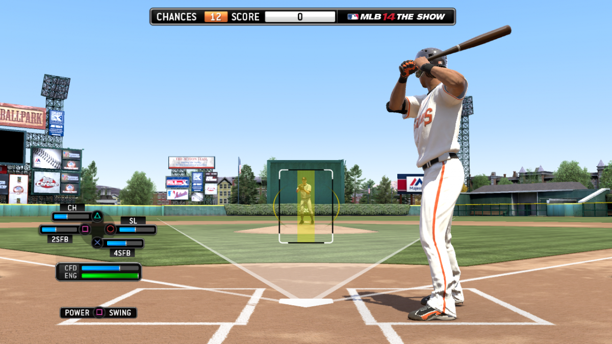 MLB 14 The Show PlayStation 3 PS3 video game, baseball sports simulation, realistic gameplay, multiplayer modes, Sony console title gameplay