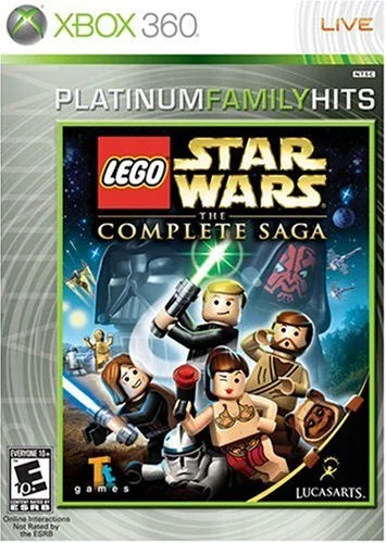 LEGO Star Wars: The Complete Saga [Platinum Hits] cover art for Xbox 360 (X360) action-adventure sci-fi video game