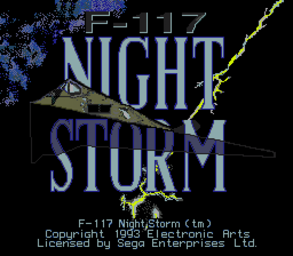 F-117 Night Storm Sega Genesis GEN for retro video game enthusiasts featuring military flight simulation gameplay stealth bomber missions realistic aerial combat strategic targeting cockpit action challenging objectives and collectible gaming appeal gameplay 