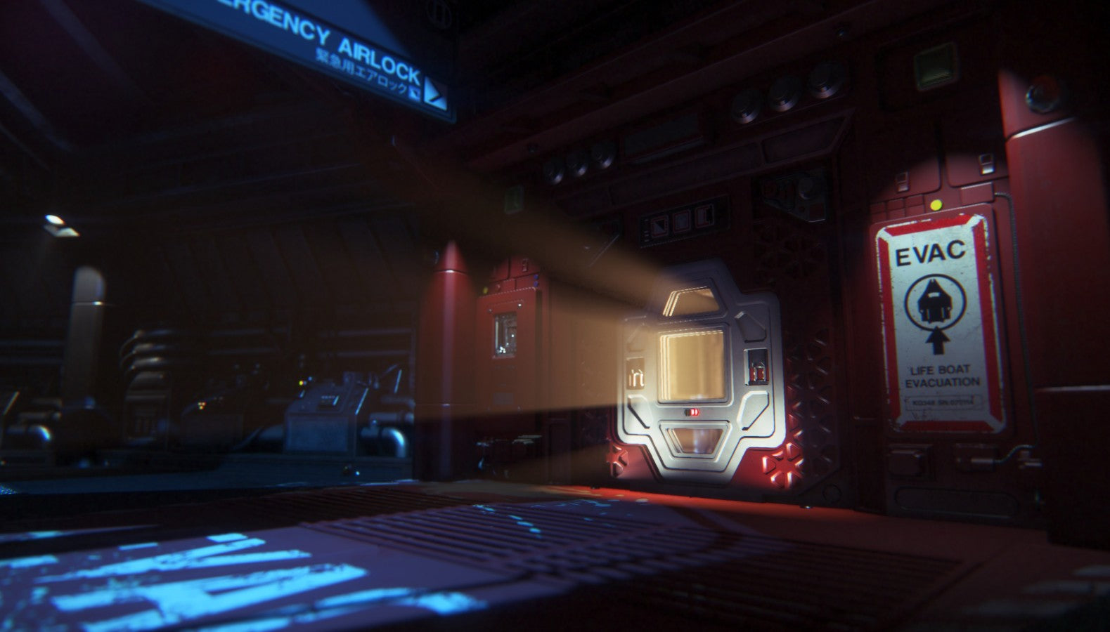 Alien: Isolation for PlayStation 4 (PS4) featuring a terrifying survival horror experience where you play as Amanda Ripley navigating a decaying space station while hunted by a single, unpredictable Xenomorph; use your wits and limited resources to scavenge, track, and hide in a high-tension atmosphere that perfectly captures the dread of the original 1979 film gameplay screenshot