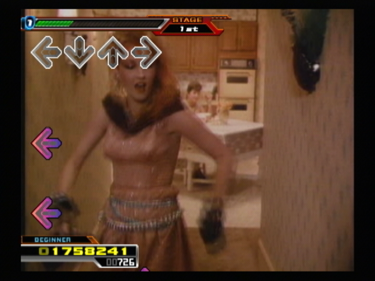 Dance Dance Revolution SuperNova for PlayStation 2 with rhythm-based dance gameplay and music challenge theme gameplay