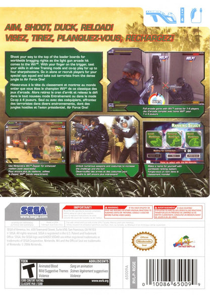 Ghost Squad – Nintendo Wii (Wii) light gun shooter back of case for video game