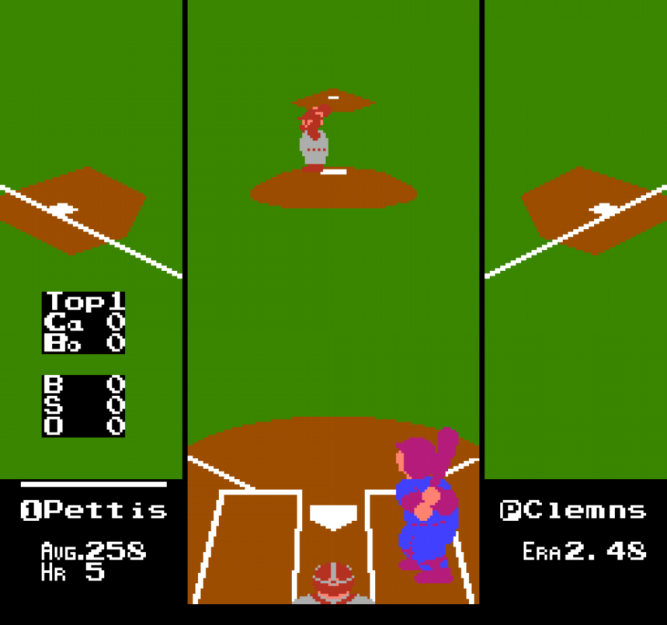 Gameplay image for RBI Baseball [Tengen] Nintendo Entertainment System (NES) retro video game 