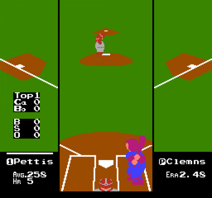 Gameplay image for RBI Baseball [Tengen] Nintendo Entertainment System (NES) retro video game 