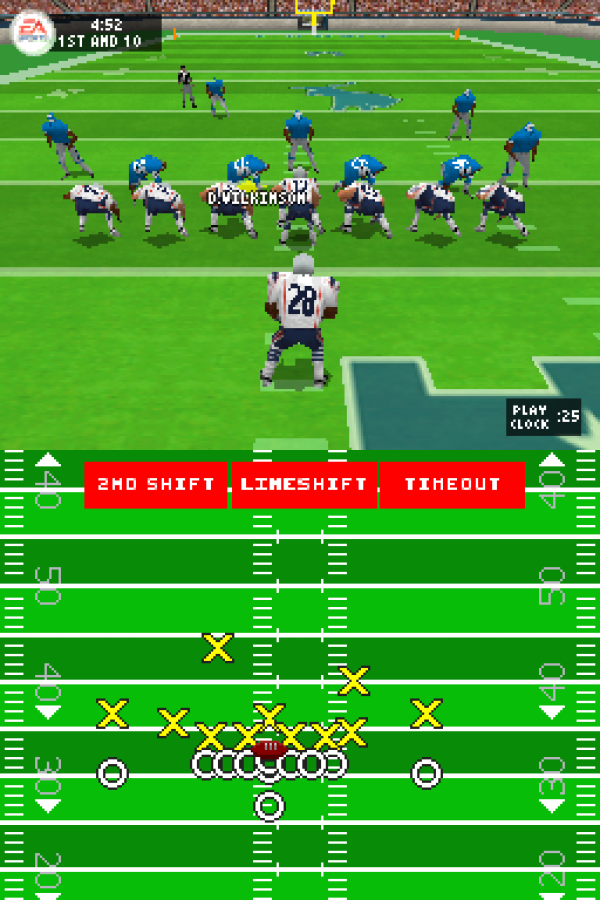 Madden NFL 2005 Nintendo DS DS video game featuring American football sports simulation gameplay NFL teams and players offensive play calling defensive strategies passing rushing touchdowns tackling interceptions special teams action season mode team management competitive football matches and classic Nintendo handheld sports gaming retro video game collection collectible gaming appeal gameplay