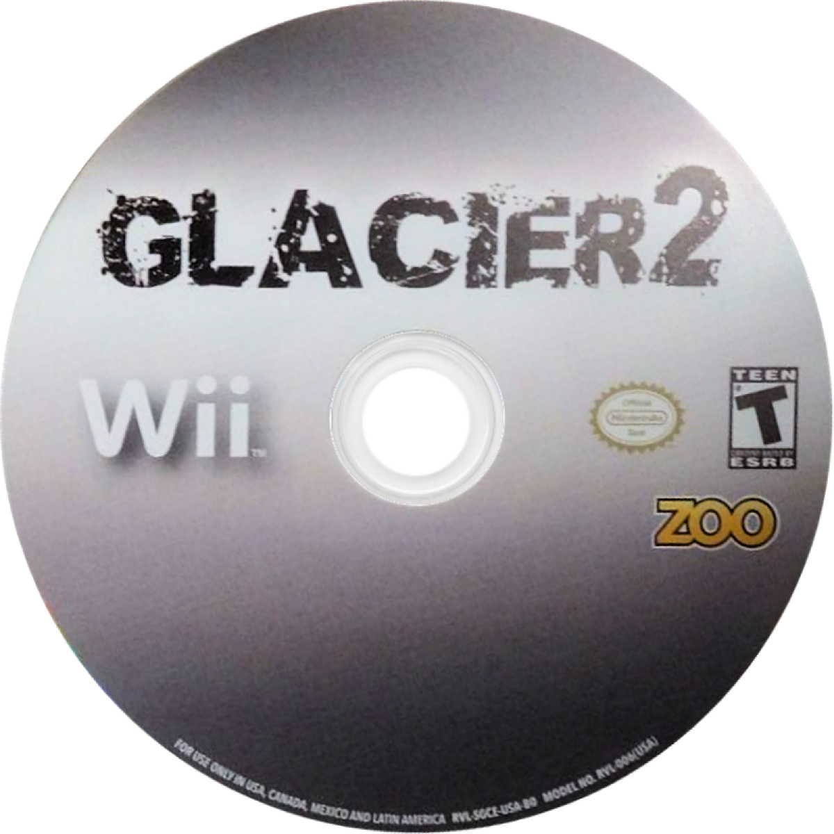 Glacier 2 Nintendo Wii video game, arcade-style shooting action, motion-controlled gameplay, console title disc