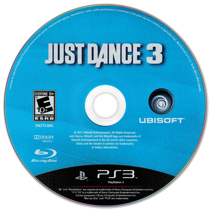 Just Dance 3 PlayStation 3 PS3 for retro video game enthusiasts featuring rhythm and dance gameplay popular music tracks motion controlled choreography multiplayer party modes energetic performances family friendly entertainment and collectible gaming appeal disc 