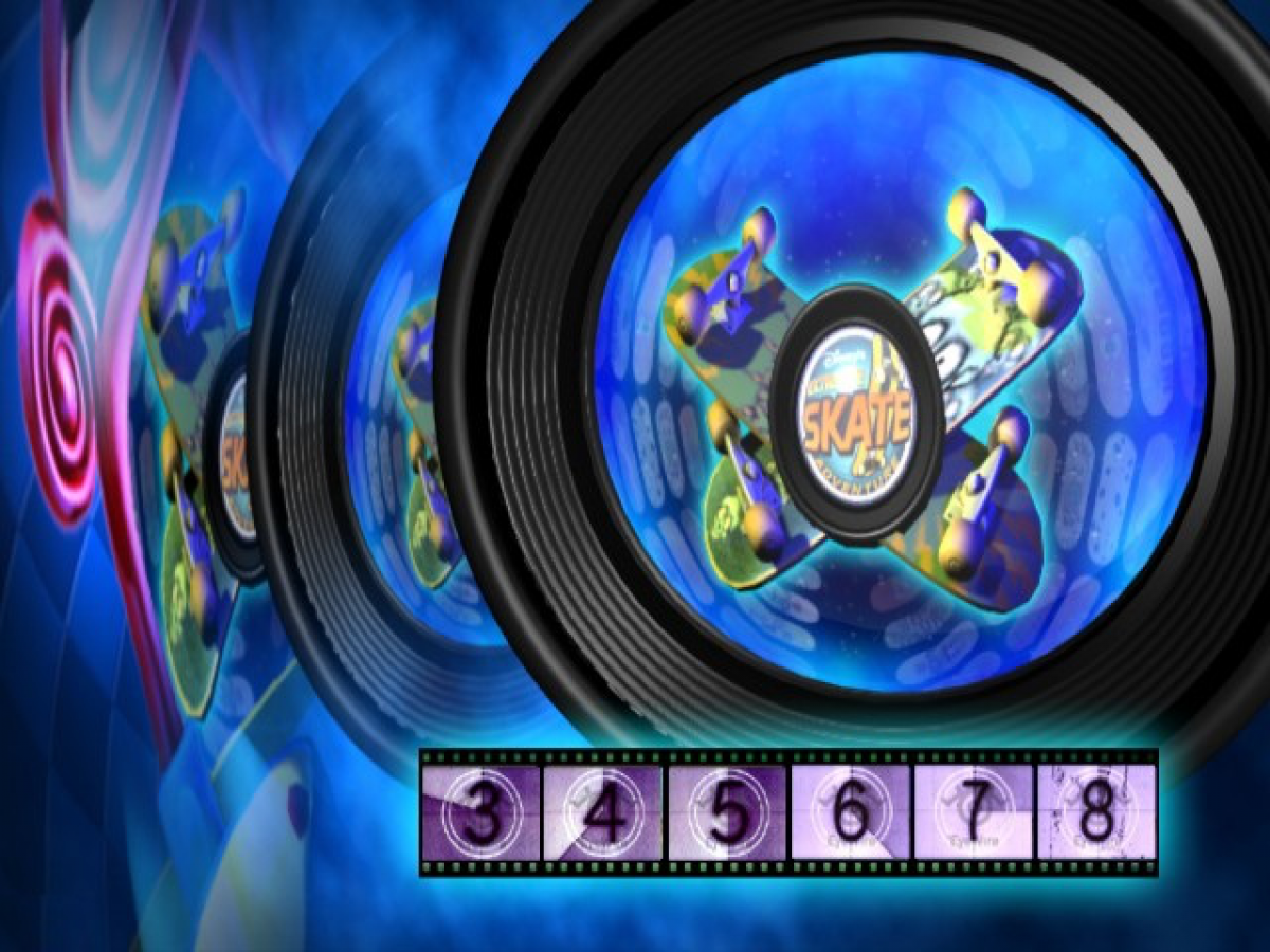 Disney's Extreme Skate Adventure start screen for GameCube (GC) skateboarding sports video game
