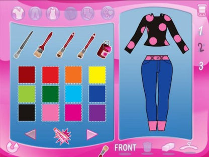 Barbie Fashion Show An Eye for Style Nintendo DS video game, fashion design gameplay, style challenges, family-friendly handheld console title gameplay screenshot